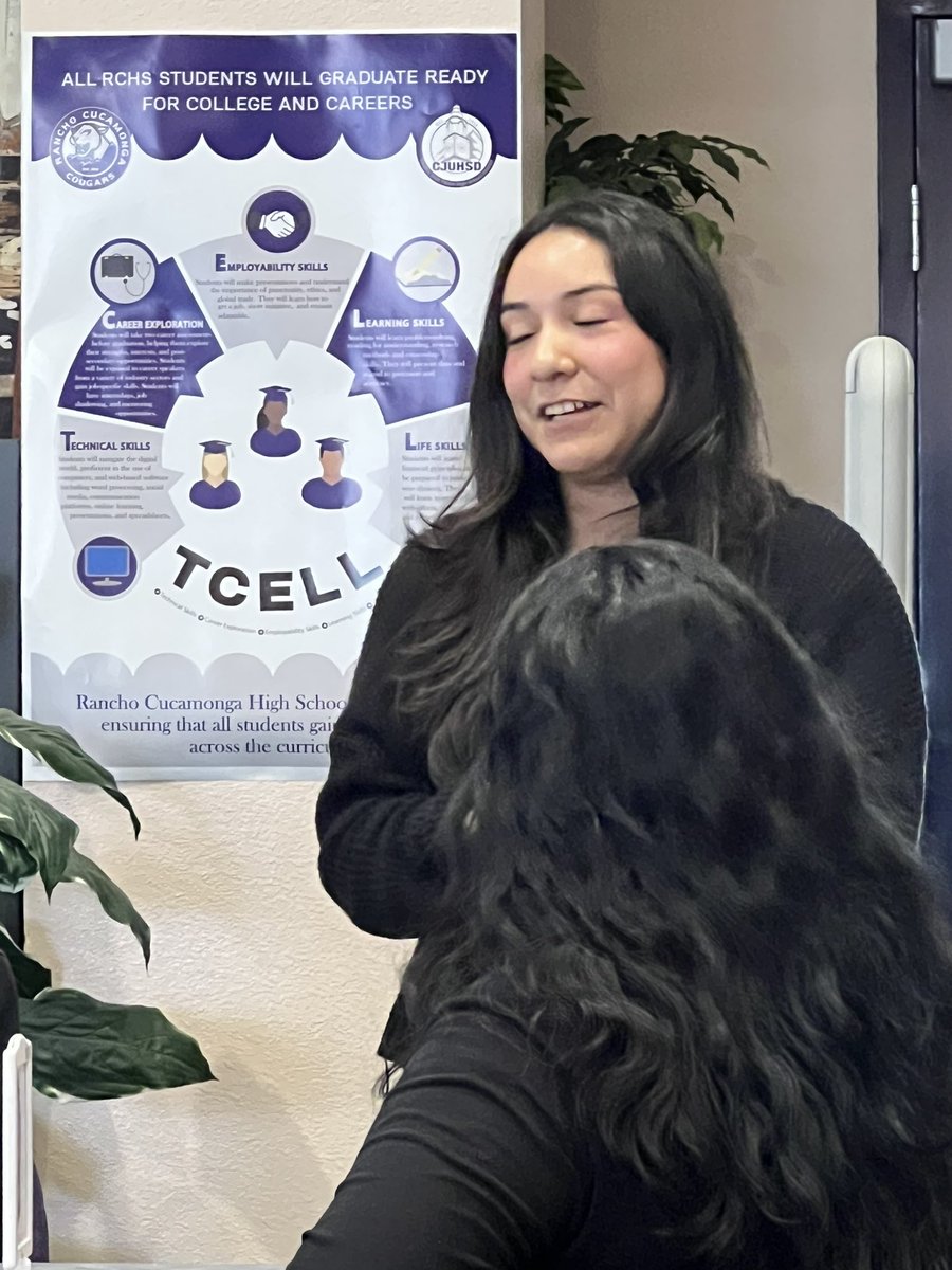 CJUHSD DELAC meeting begin with recognizing four of our amazing RCHS college mentors