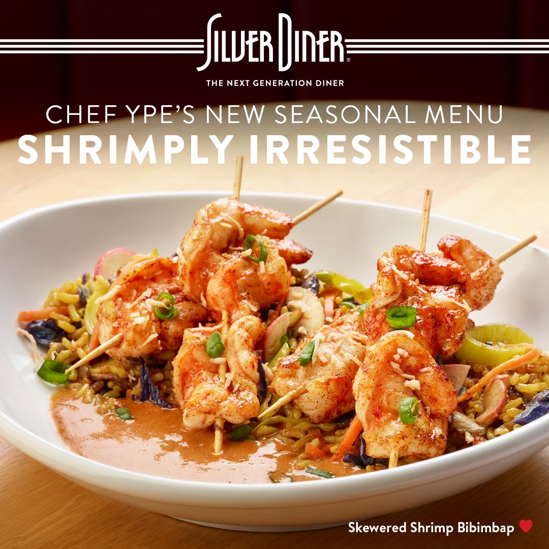 Be one of the first to try Chef Ype's newest menu with delicious new dishes including Skewered Shrimp Bibimbap, Grilled Sea Scallops, tacos, and other fan favorites that are making a return! Learn more: silverdiner.com/menu-seasonal-…