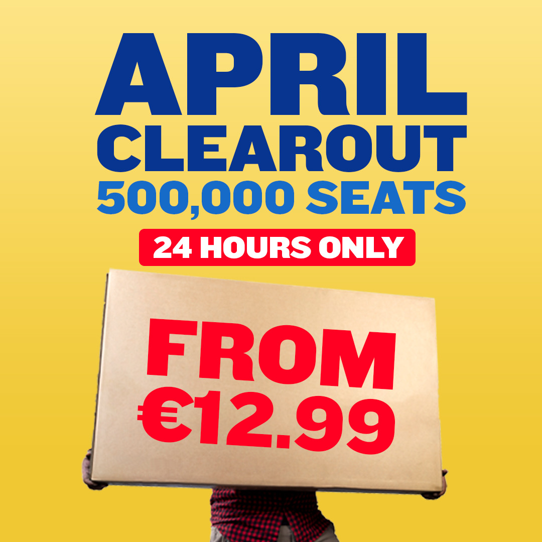 🚨 @Ryanair 'April Clearout' Flash Sale 🚨 Barcelona 🇪🇸 from €12.99 Bordeaux 🇫🇷 from €12.99 Brussels Charleroi 🇧🇪 from €12.99 Edinburgh 🇬🇧 from €12.99 Liverpool 🇬🇧 from €12.99 London Gatwick 🇬🇧 from €12.99 London Stansted 🇬🇧 from €12.99 Milan Bergamo 🇮🇹 from €12.99 Pisa