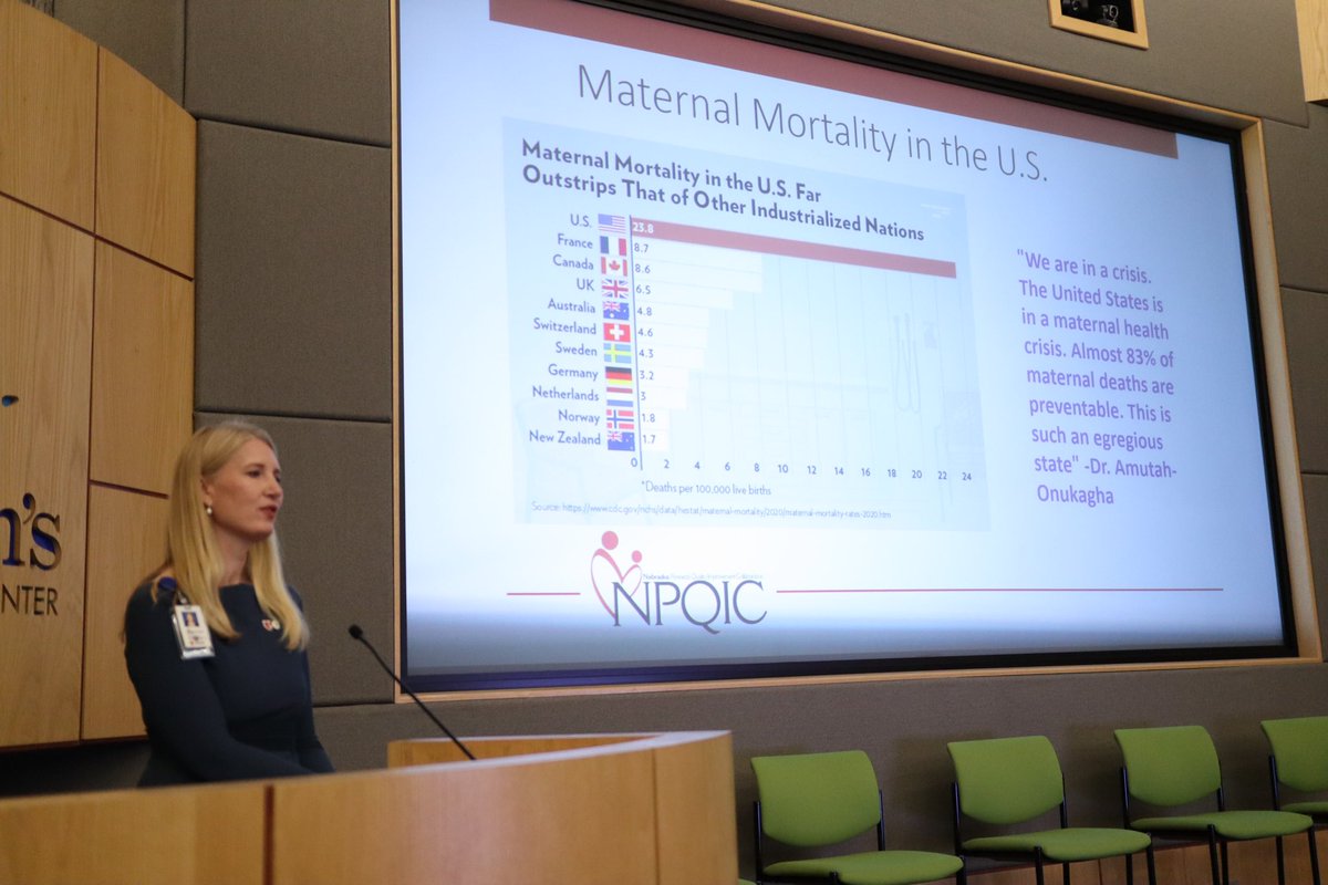 Our Executive Director, @aandersonberry presenting at @UNMC_Pediatrics ARC Committee Conference on the disparity in birth outcomes in Nebraska and the U.S. Great, incredibly important talk.