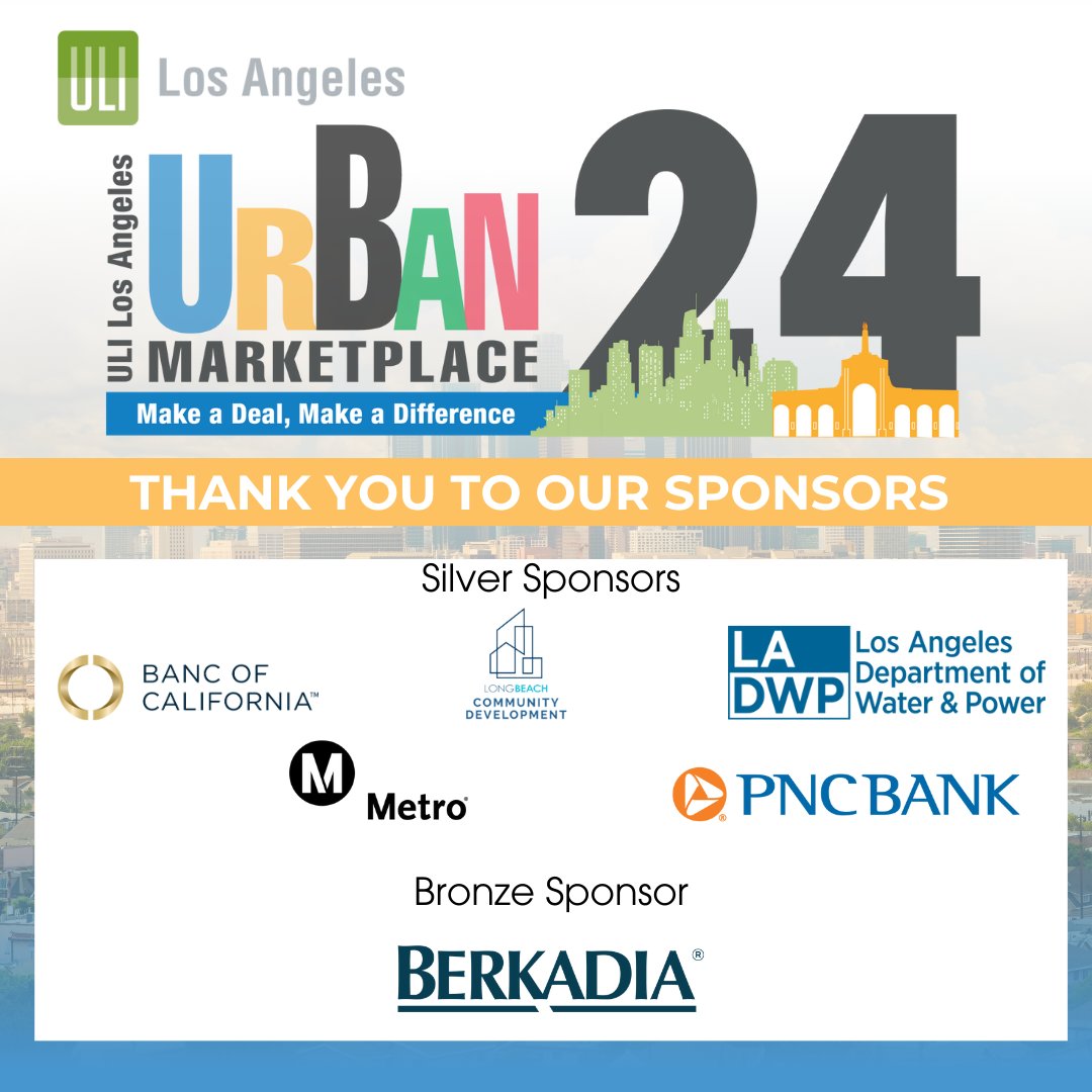 Thank you to all of our wonderful sponsors for #Urbanmarketplace2024 #jpmorganchaseandco #LDC #usbank #bancofcalifornia #longbeachcommunitydevelopment #pncbank #losangelesdepartmentofwater #berkadia
