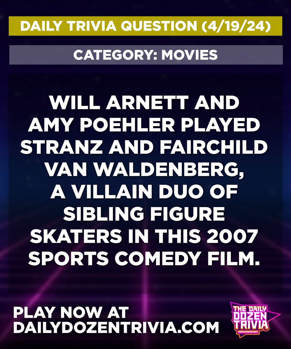 Do you remember this Will Arnett and Amy Poehler comedy? Play now at DailyDozenTrivia.com