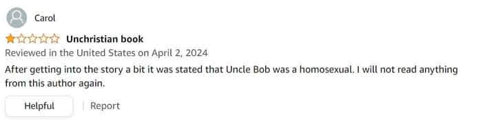 Another happy customer! 😄Review of my Golden Age mystery, The Picture House Murders on Amazon US. Uncle Bob isn't even alive and she still objects! #homophobia (very glad to hear she won't be reading any more of my books.)
