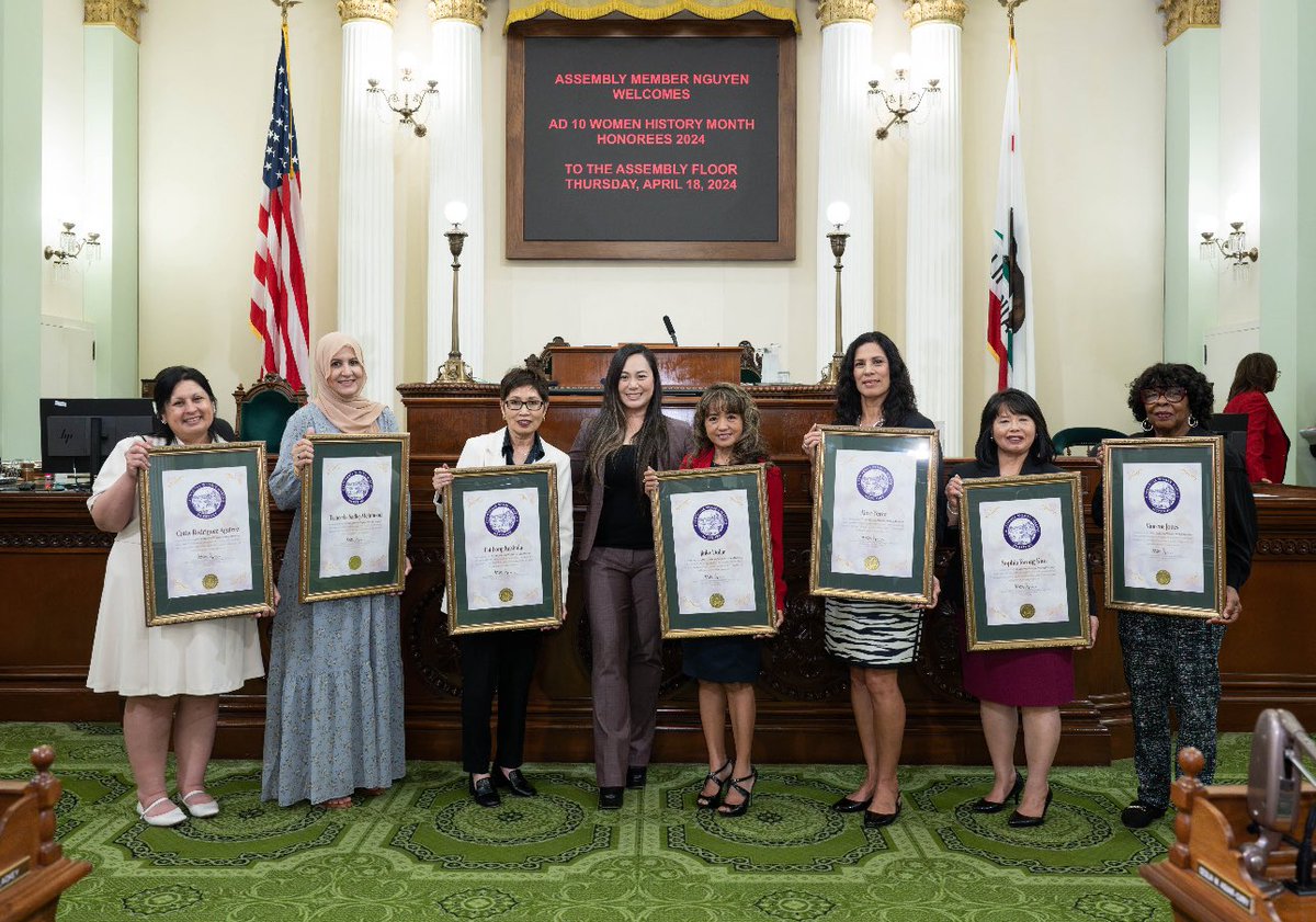 Such an amazing day! I recognized my honorees from Women’s History Month on the Assembly floor. Thank you to each and every single one of you for all that you do!