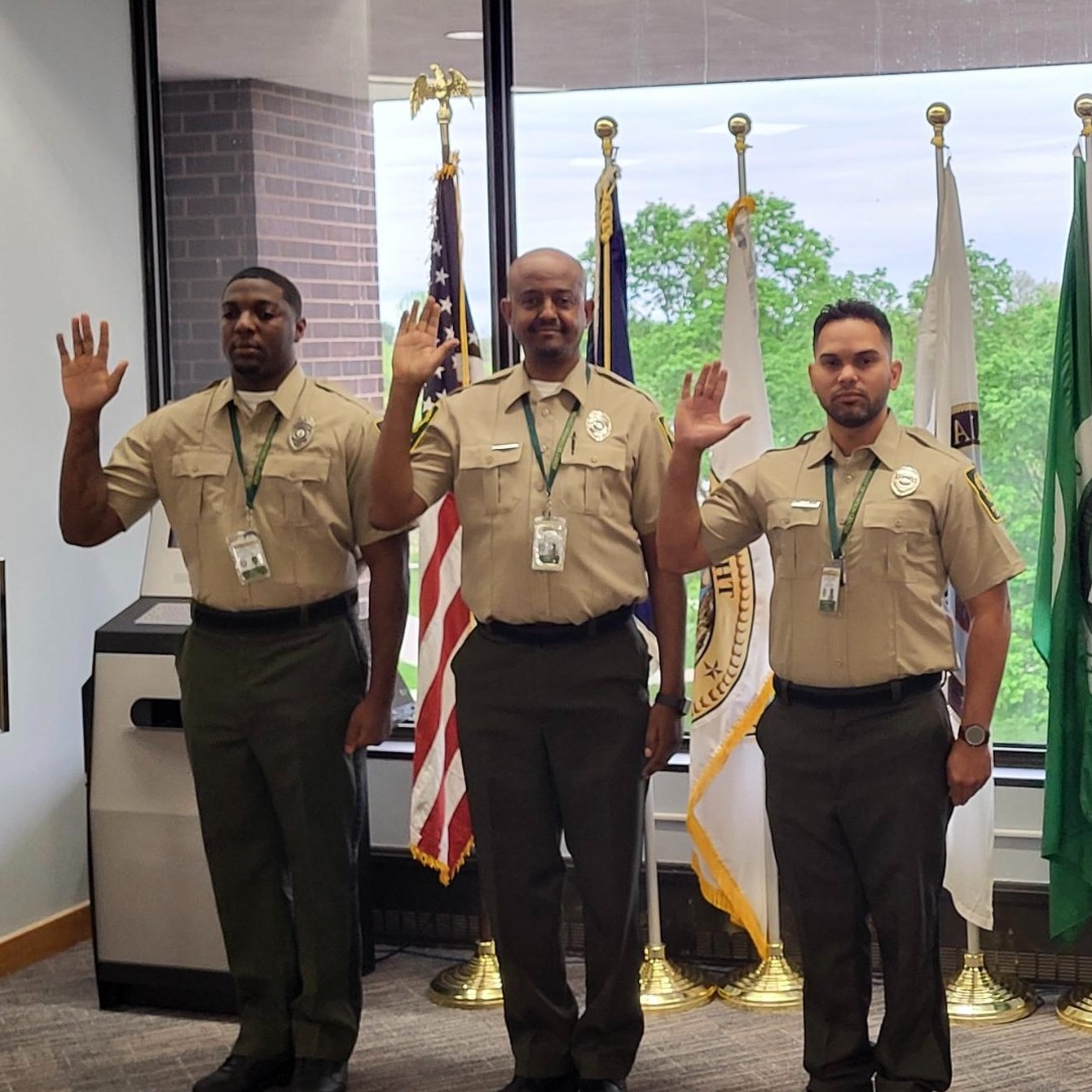 Congratulations, G. Diaz Vazquez, M. G. Hailu, and J. Hall! Thank you for taking your #OathofOffice as Jail Officers at the @PWMRADC. 

Warmest wishes in your careers.