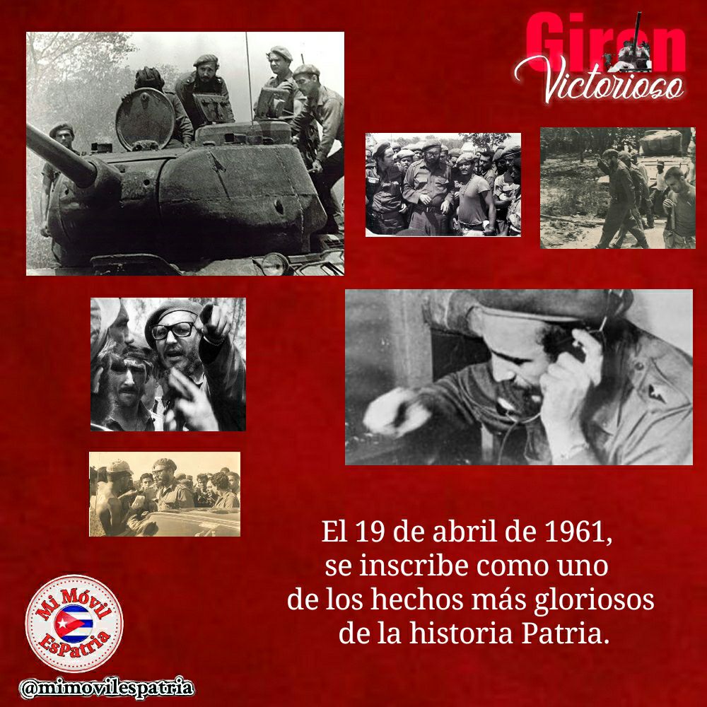 La victoria de #PlayaGirón es la reafirmación del pueblo a no renunciar a la libertad alcanzada con el triunfo de enero del 1959, a defender la Revolución, proclamada Socialista por #Fidel la que seguiremos defendiendo en cualquier escenario. #GirónVictorioso