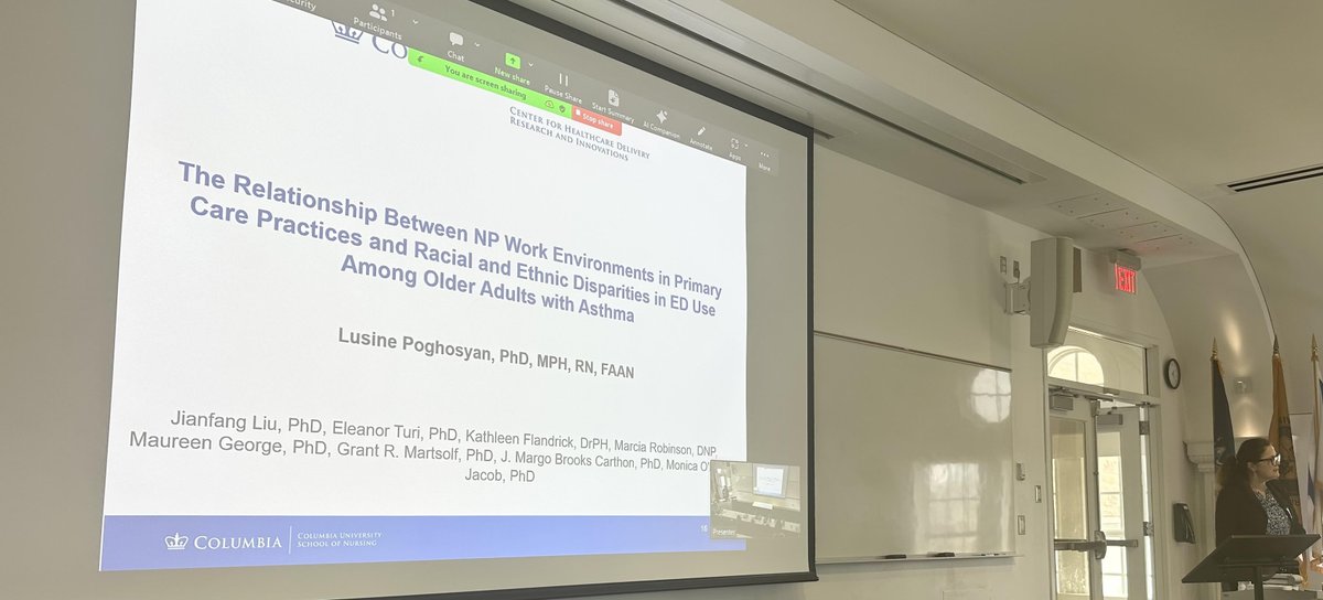 Lusine Poghosyan, Stone Foundation and Elise D. Fisher Professor of Nursing @Columbia, is discussing the relationship between nurse practitioner work environments and patient outcomes among older adults with asthma in relation to racial and ethnic disparities. #UBuffalo #Nursing