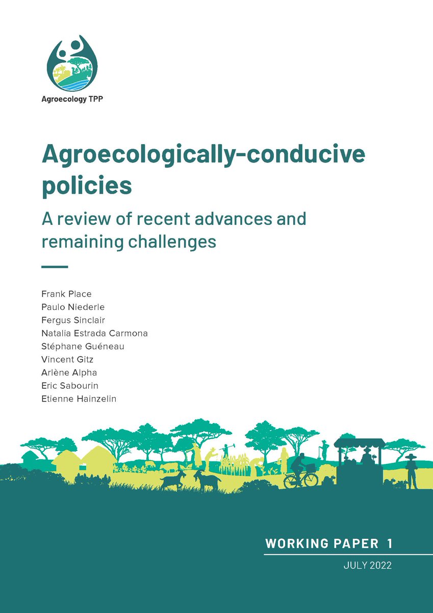 The transitions to #agroecology should be context-specific, as countries and regions have distinctive visions for the future of agriculture and #foodsystems. This paper assesses how different policies can affect incentives for agroecology. Get a copy: bit.ly/3bZV2BX