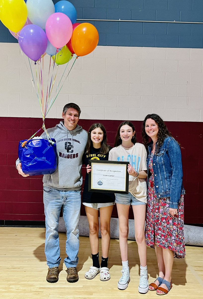 WataugaSchools's tweet image. CONGRATULATIONS TO MR. SCOTT CARTER, OUR 2024-25 PRINCIPAL OF THE YEAR!! 🎊👏🏻

Thank you for being an incredible school leader with a big heart! 
#WeAreWatauga #POY
@covecreekschool