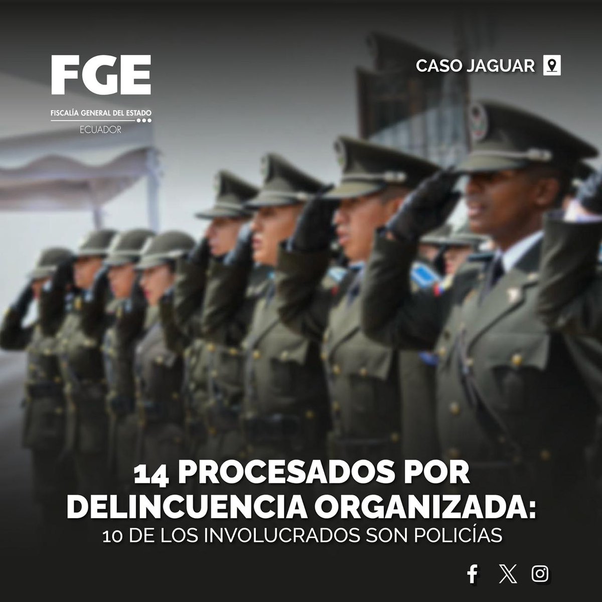 #ATENCIÓN | #CasoJaguar: #FiscalíaEc formula cargos (en 2 audiencias) contra 14 detenidos por el delito de #delincuenciaorganizada para el #tráficodedrogas.

Detalles ⬇️

tinyurl.com/42tzxdr4