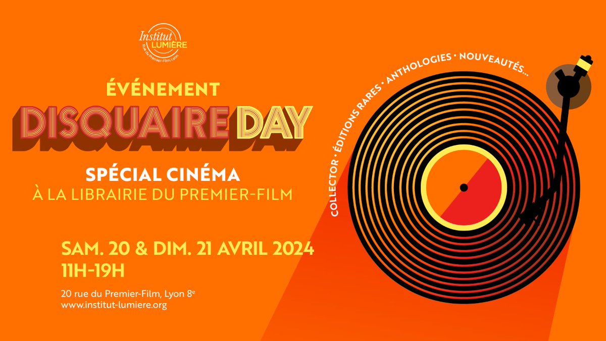 Le Disquaire Day spécial cinéma c'est tout le week-end à la Librairie du Premier-Film! Bande-originales, éditions rares, collectors, anthologies, nouveautés : une large sélections de vinyles et de CD introuvables ailleurs 🎬 💿🎶