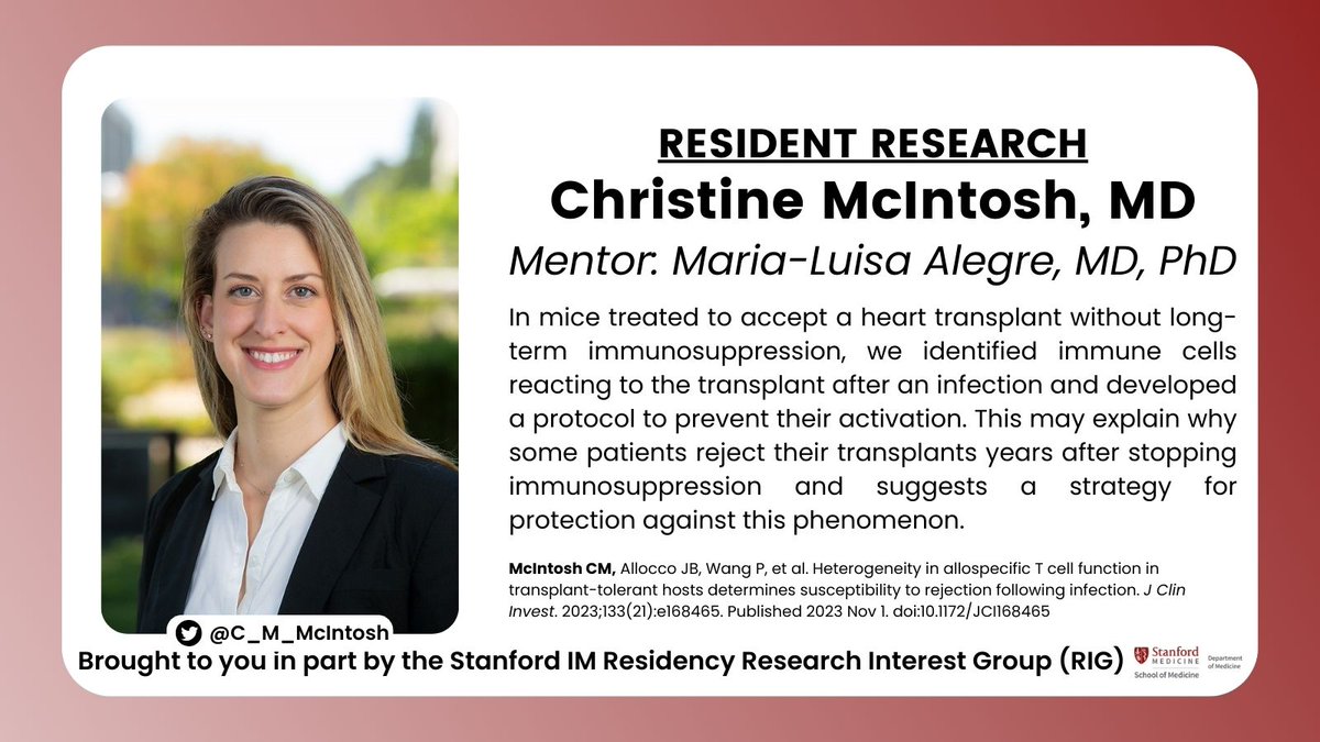 StanfordMedRes (@stanfordmedres) on Twitter photo Check out PGY-1 <a href="/C_M_McIntosh/">Christine McIntosh Kambe, MD, PhD</a>'s latest publication!
#ResidentResearch
ncbi.nlm.nih.gov/pmc/articles/P…
Additional shoutout to <a href="/lexicassano/">Lexi Cassano</a>, #PeterWang, and the Chong Lab at UChicago. Check out PGY-1 <a href="/C_M_McIntosh/">Christine McIntosh Kambe, MD, PhD</a>'s latest publication!
#ResidentResearch
ncbi.nlm.nih.gov/pmc/articles/P…
Additional shoutout to <a href="/lexicassano/">Lexi Cassano</a>, #PeterWang, and the Chong Lab at UChicago.