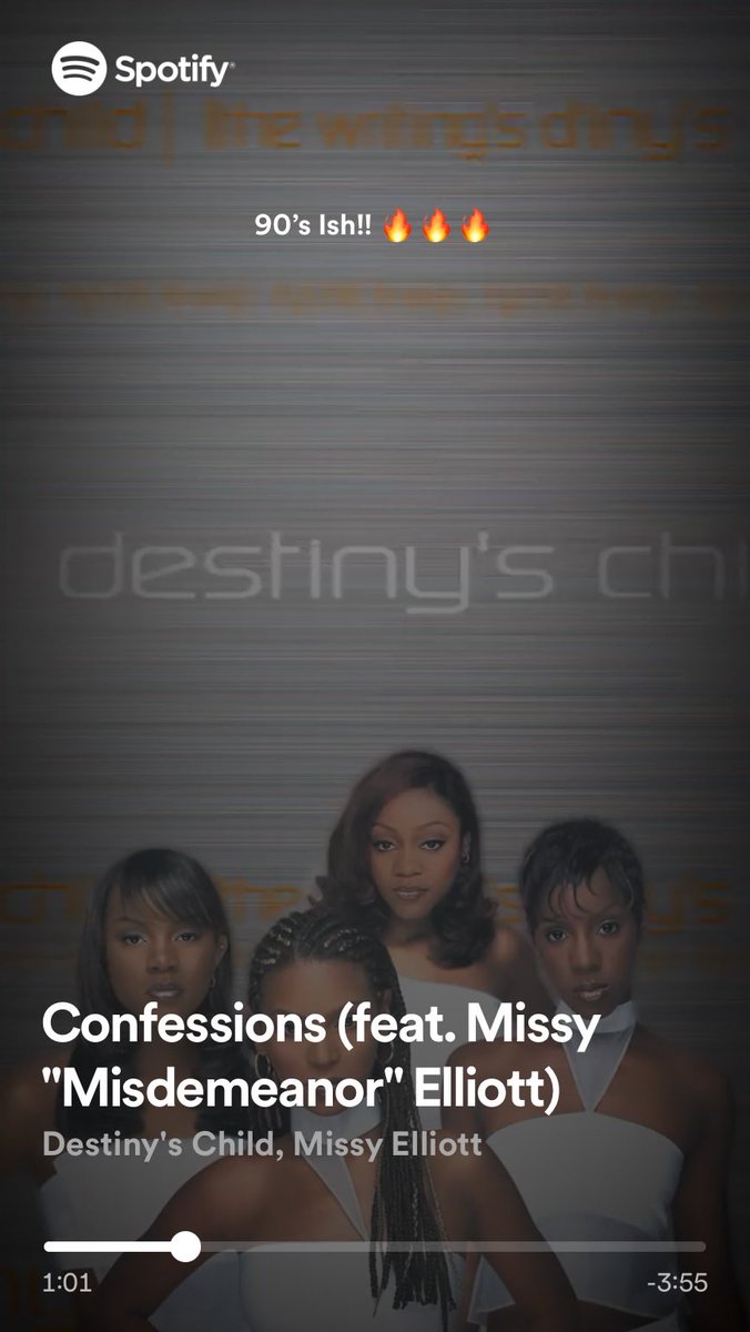 ⁦@MissyElliott⁩  - you didn’t have to go this hard!!! 🔥🔥🔥 DestinysChild #Confessions #TheWritingsOnTheWall #90sRnB open.spotify.com/track/1eUH0fgw…