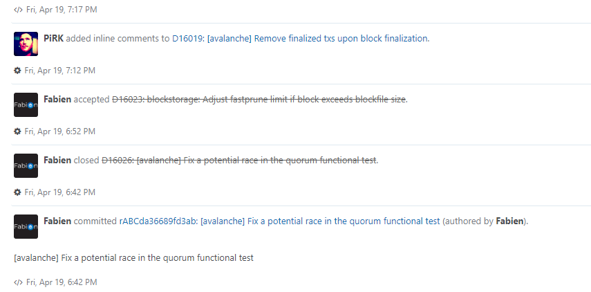 eCashInformer's tweet image. New Avalanche Pre-Consensus diffs... 👀

🔗 reviews.bitcoinabc.org/feed/

$XEC #eCash