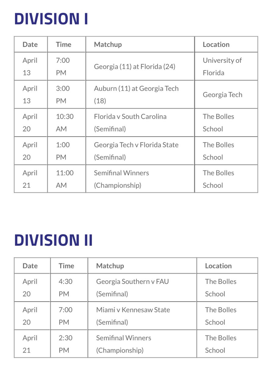 lax904's tweet photo. Jax is in Colorado, Flagler is in Georgia….but there is plenty of college lacrosse action in 904Land this weekend! 

Check out this amazing lineup at The Bolles School. https://t.co/aUheVTCQxd