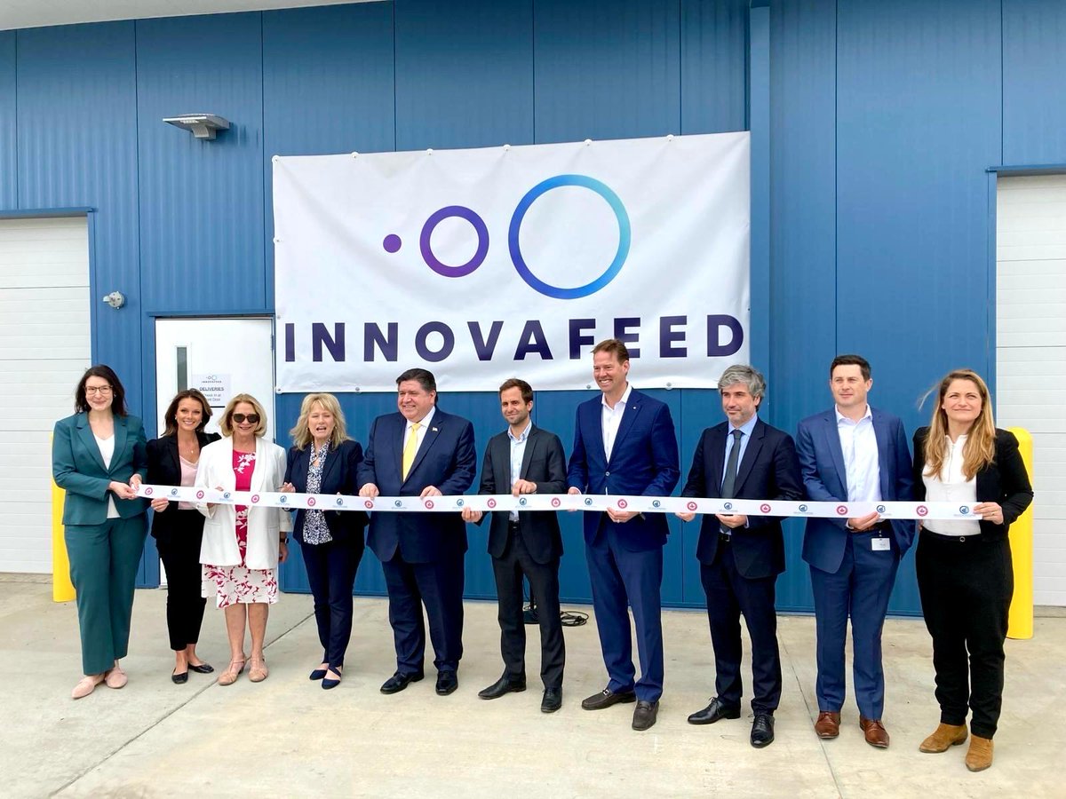 🇫🇷 Biotech @Innova_feed opened its new plant in Decatur yesterday. A successful project that has benefited from the #France2030 program and export ecosystem. Proud to see a French company thrive in #IL thanks to the support of #StateofIllinois @govpritzker and #ADM @ADMupdates.