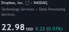 Wrote a covered call on $DBX with a $27 strike for 0.11 expiring May 17th. Bring in some cash flow as we wait out this market. #options #technology #DataWarehouse