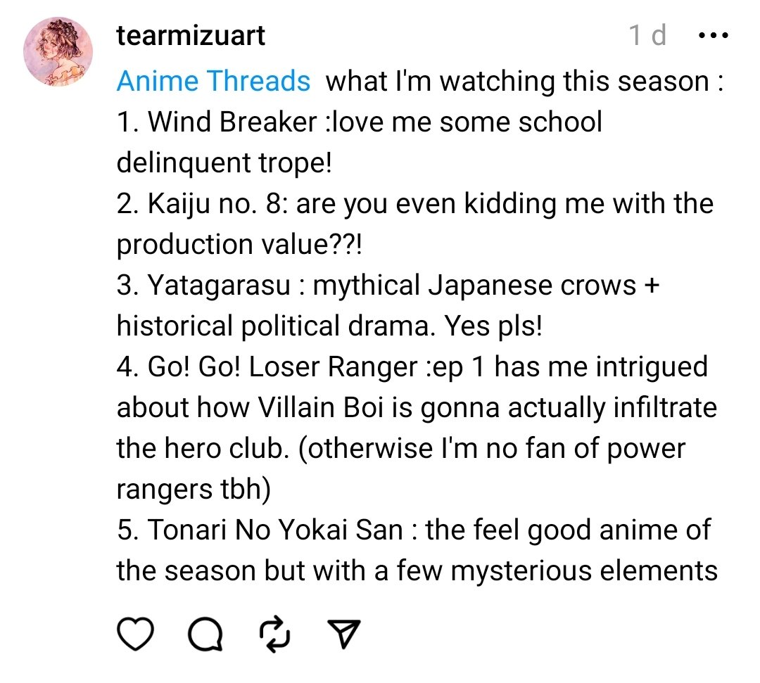 tearmizuart's tweet photo. Anime I'm watching currently for the new season. #animegirl #animetwt #anime #KaijuNo8 #WINDBREAKER https://t.co/a3pLX3WUtN