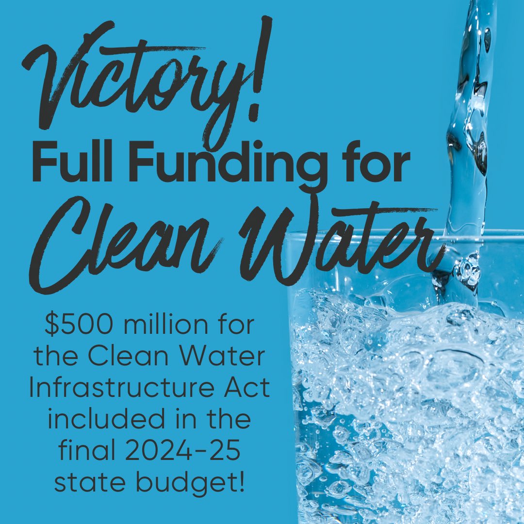 Funding for the Clean Water Infrastructure Act was fully restored in this year’s budget! Thank you @GovKathyHochul @AndreaSCousins and @CarlHeastie for prioritizing clean water in the state budget!