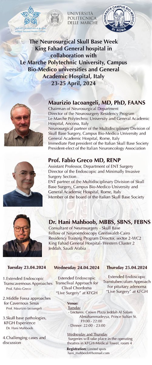 The week ahead promises an exhilarating convergence of seasoned skull base surgeons, igniting a dynamic exchange of experiences. This vibrant occasion not only amplifies our collective expertise but also cultivates a fertile ground for sharing insights with colleagues and