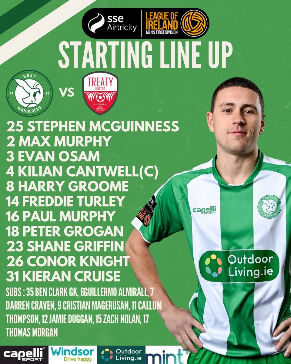 Tonight’s team to face Treaty #Seagulls 🟢⚪️