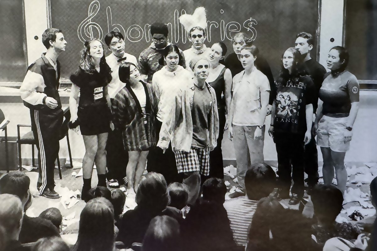 📷: Yuka Miyake Broderick ’99 and other members of the Chorallaries of @MIT at the Bad Taste Concert in the spring of 1999. bit.ly/3U5actj #TechReunions