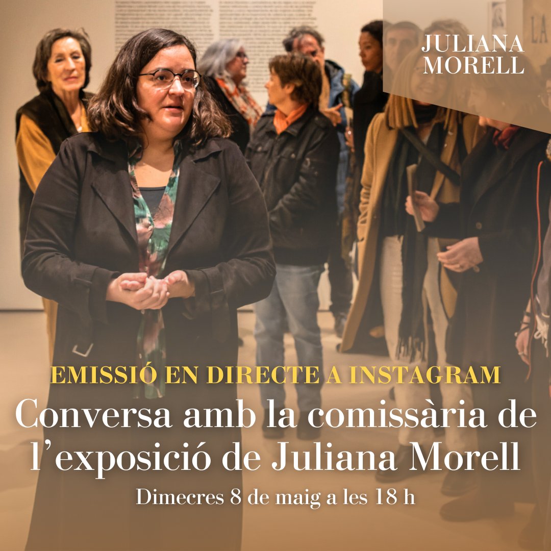 🔴 EMISSIÓ EN DIRECTE A INSTAGRAM 🔴

📲 El 8 de maig a les 18:00h, us oferirem una emissió en directe al perfil d'Instagram del Monestir.

🗣️ Podràs enviar els teus dubtes o preguntes a @georginarabasso, comissària de l'exposició 'El llegat retrobat de #JulianaMorell'.