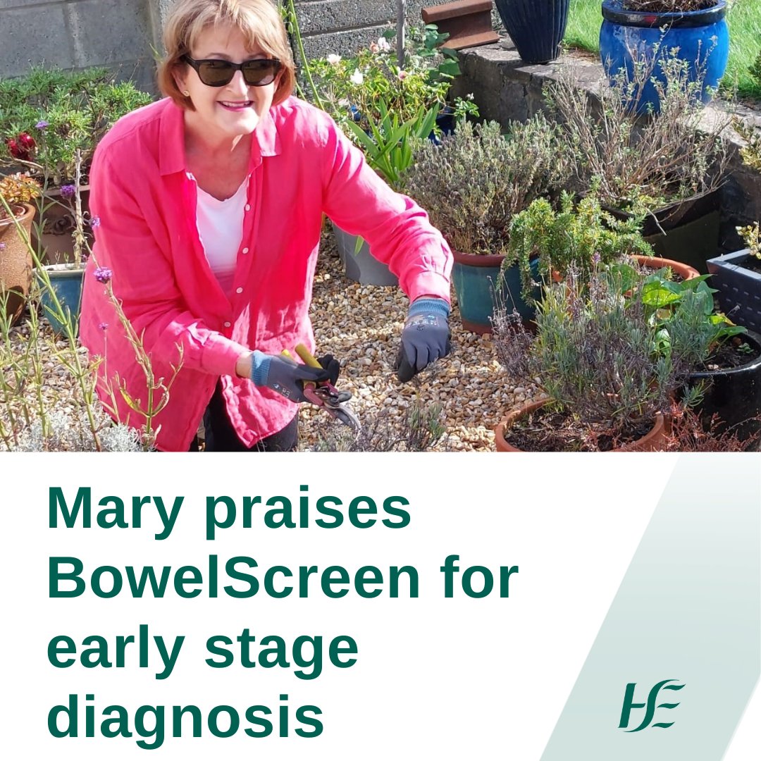 Mary Kennedy was 61 when she did her first BowelScreen test. Even though she was told she had cancer after her screening, it was found at an early stage, so her treatment was easier. Read Mary's story: bit.ly/3W4SB69 #OurHealthService | #BowelCancerAwarenessMonth