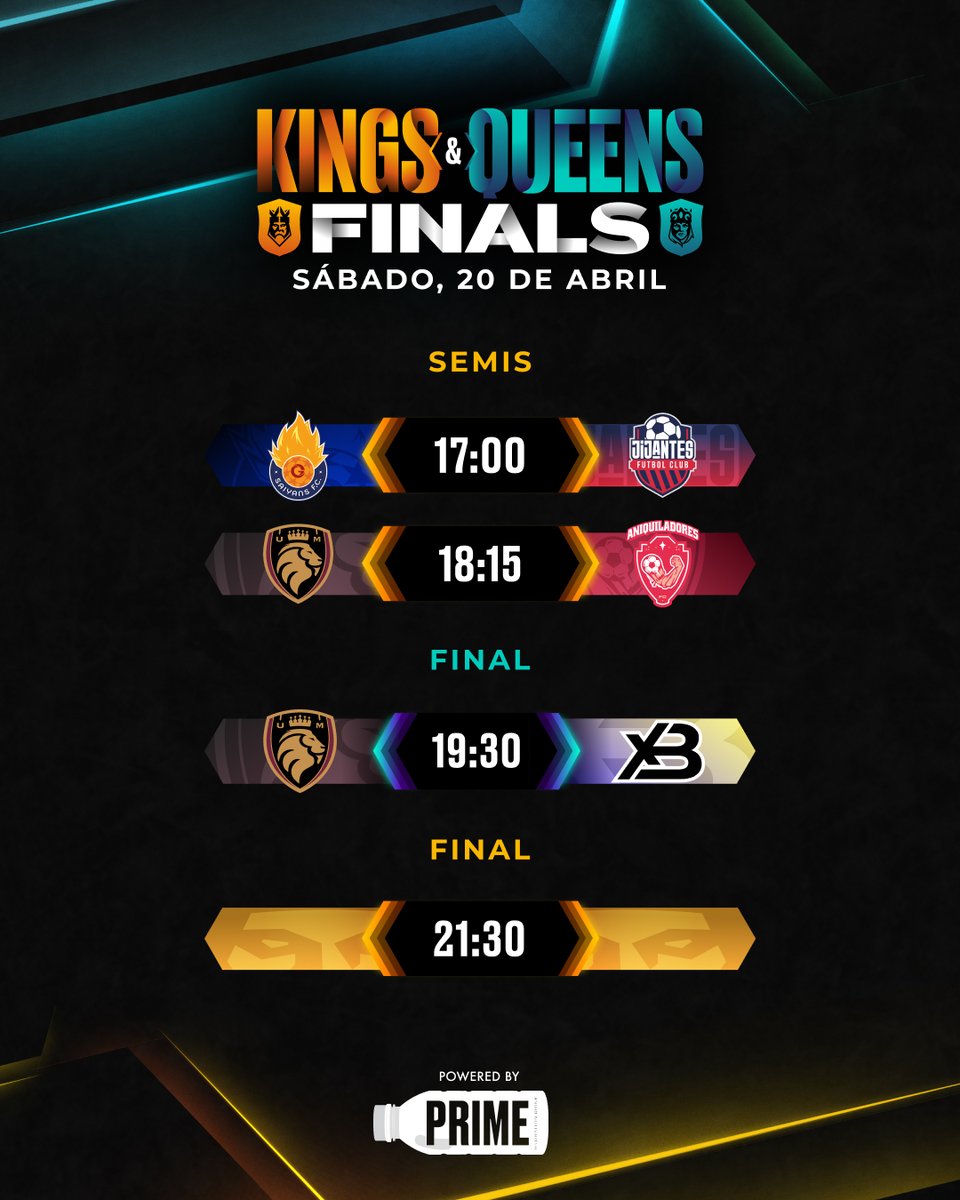 👑 El horario de los partidos de mañana.