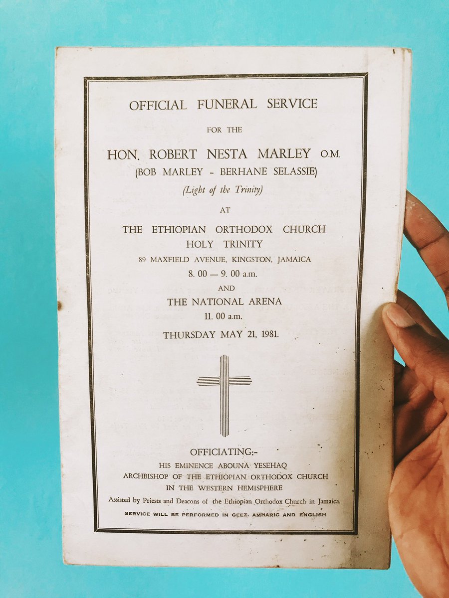 My parents saved all of them. Dad kept the programme for Bob Marley’s funeral for almost 40 years. It’s a great way to preserve family history too