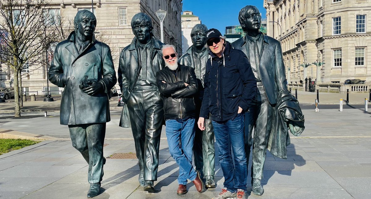 Six blokes arrive in Liverpool to play an electronic music gig.