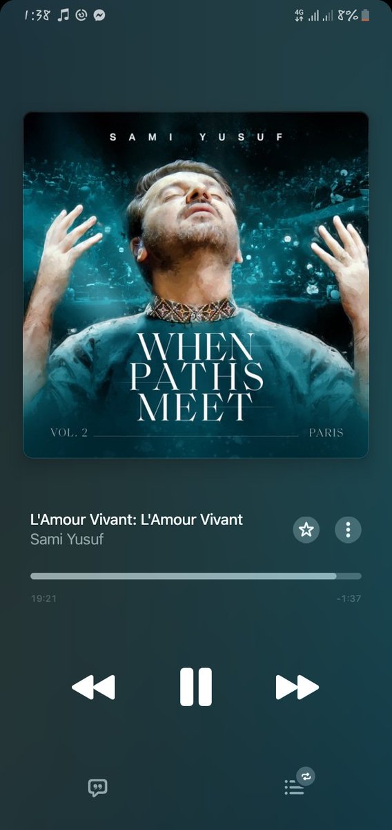 Finally just listening to #WhenPathsMeetParis again at 1:40am to listening this glorious composition performance that I am always listening. 

(music.apple.com/ph/album/lamou…)

#LAmourVivant #WhenPathsMeet #WPMParis #WhenPathsMeetParis @SamiYusuf @ScoringProd Les Metaboles