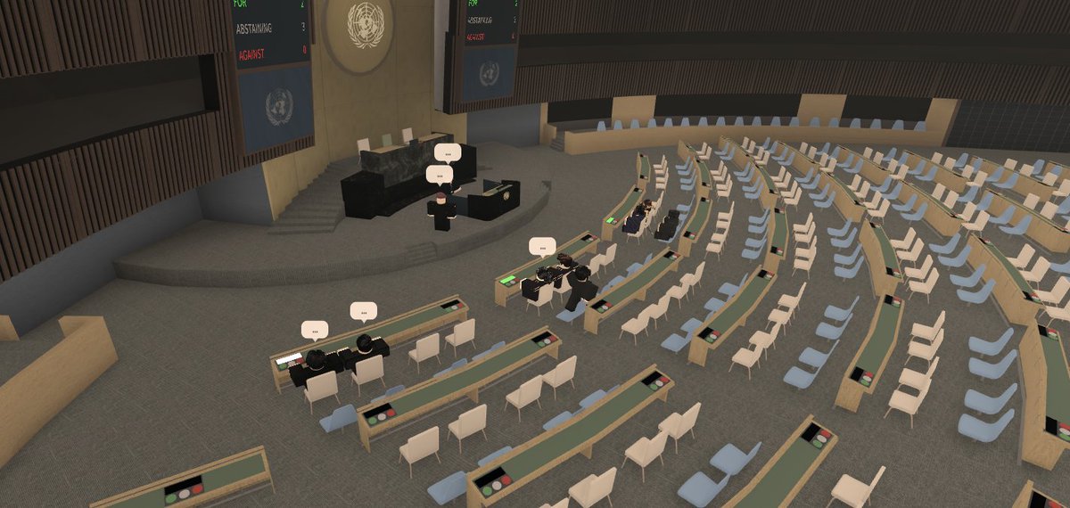 TheRoNationsCom's tweet photo. Thank you to all who attended this UN resolution, we had more than 14 attendees!

Thank you to Cork, Afghanistan, Tunisia, New Zealand, Russia and Japan for attending too!

#Roblox #Roblox #ronations #UnitedNations #UN #rp #roleplay https://t.co/NKN9M7VFgb