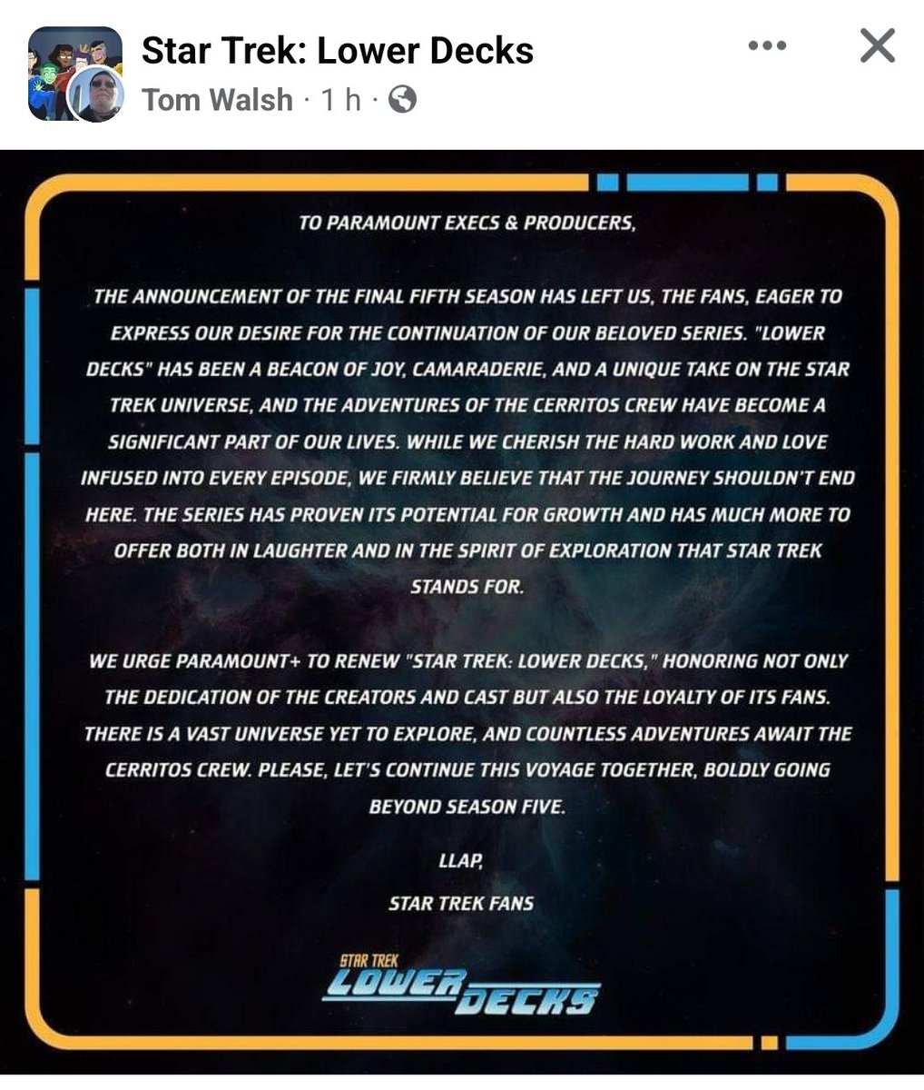#SaveLowerDecks #SaveStarTrekLowerDecks