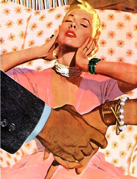 Illustration by Jon Whitcomb for McCall's magazine (1953) 
not.pulpcovers.com/post/748209782…