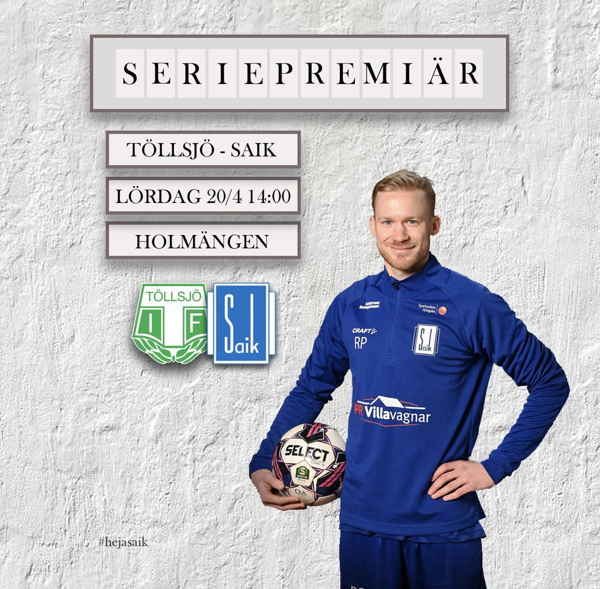 Imorgon är det äntligen dags! Seriepremiär borta mot Töllsjö. 14.00 blåser domaren igång matchen, hoppas vi ses på plats!