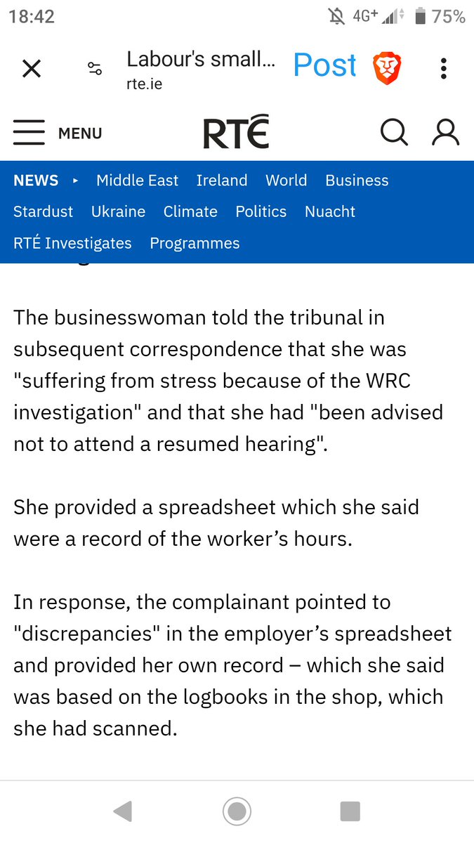 Liebour's small business spokesperson had been caught telling lies.