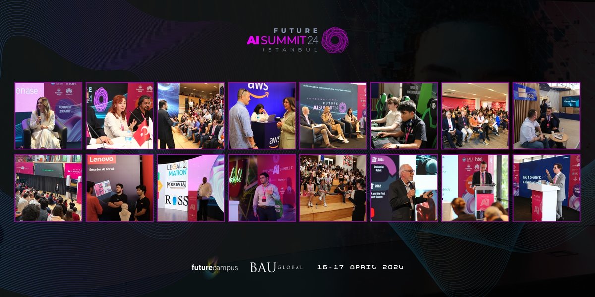 Future AI Summit’24 etkinliğimiz, altı farklı sahnede birbirinden değerli konuşmacılarıyla iki gün boyunca BAU Future Campus’teydi. 💙 55 oturum, 100’den fazla AI uzmanı, 50’den fazla marka ve 60’tan fazla akademisyen ile yaklaşık 7500 kişinin katılımıyla gerçekleşen