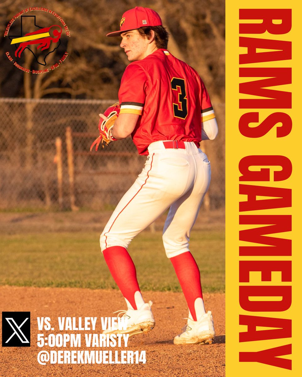 Gameday!! Baseball game got moved to 5pm varsity only!!
Good luck to all our athletes competing today!!
<a href="/CourvilleBrandy/">Brandy Courville</a> <a href="/ladyrams_vball/">Coach Brett Willis</a> <a href="/ssLadyRamhoops/">S&S Girls basketball</a> <a href="/derekmueller14/">D</a> <a href="/CoachJalonRice/">Jalon Rice</a>