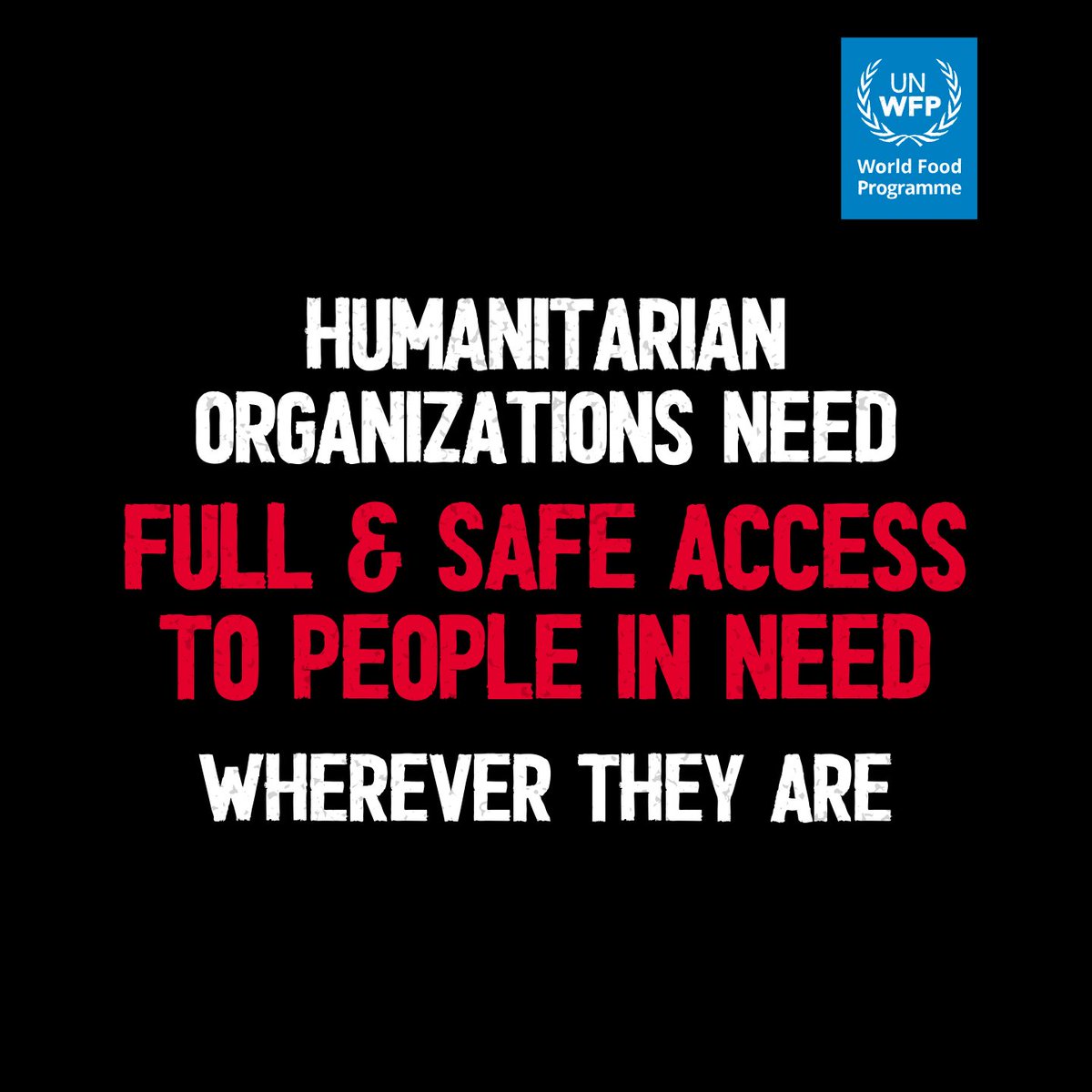 Access to food and other life-saving assistance is a human right. Humanitarians must be permitted to safely deliver critical aid to all those in need —wherever they are. via @WFP