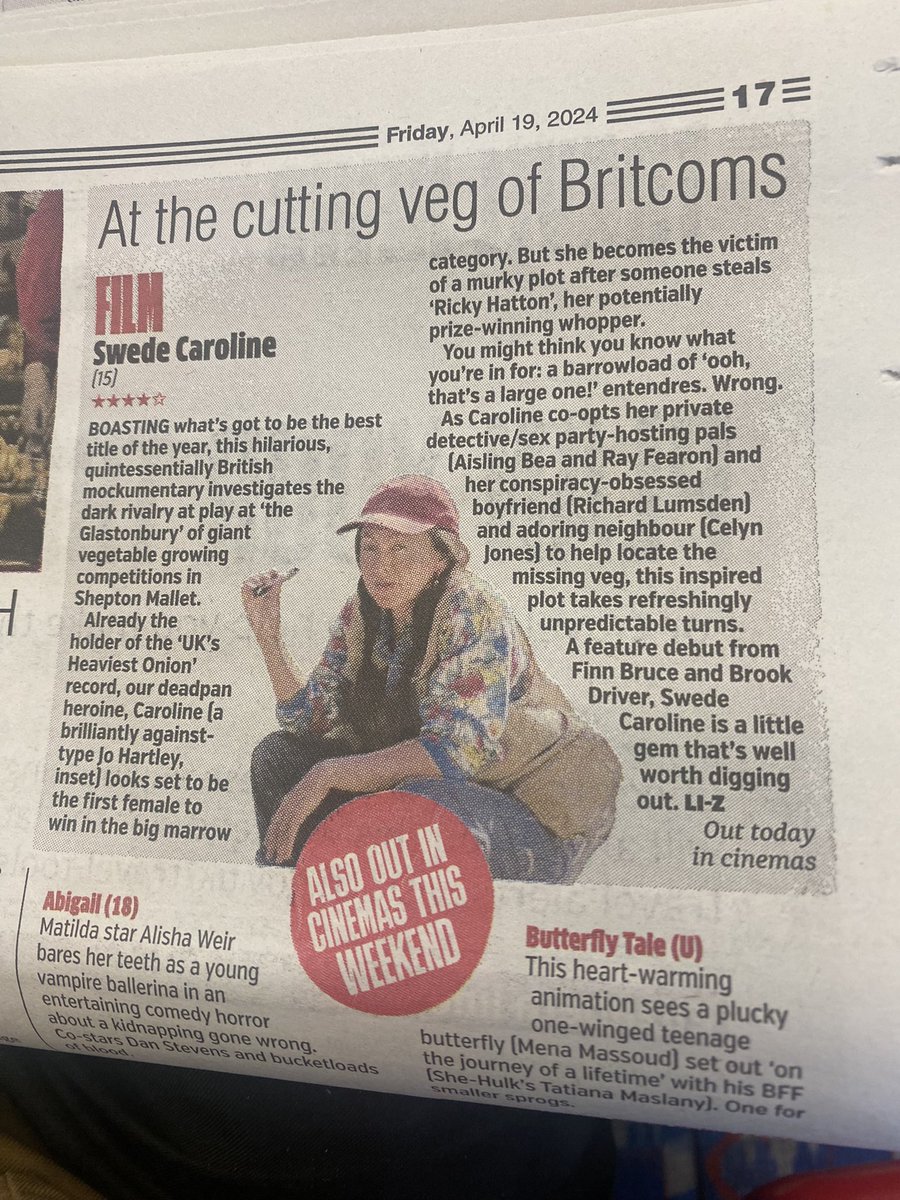 Mark Silcox (@marksilcox) on Twitter photo Please support Independent films…
Swede Caroline  * * * *
Now in Cinemas  near you. Please support Independent films…
Swede Caroline  * * * *
Now in Cinemas  near you.