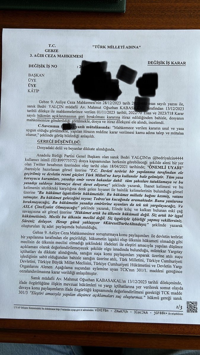 Plandemenin ilk gününden beri mücadele eden Bedri Yalçın 18.04.2021 attığı tweet’lerden dolayı yargılandı ve bugün beraat kararını aldı @BedriYa09635068 @abppartisi Bedel de ödesek zindanlara da atılsak vatan için verdiğimiz mücadeleden bizler vazgeçmeyiz #BüyükUyanışEkibi