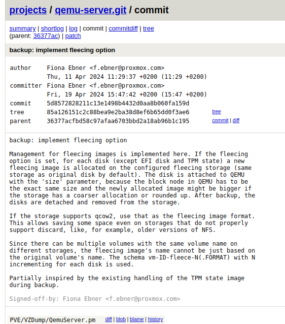 #proxmox  Fleecing Backup (aka backup write cache) merged !