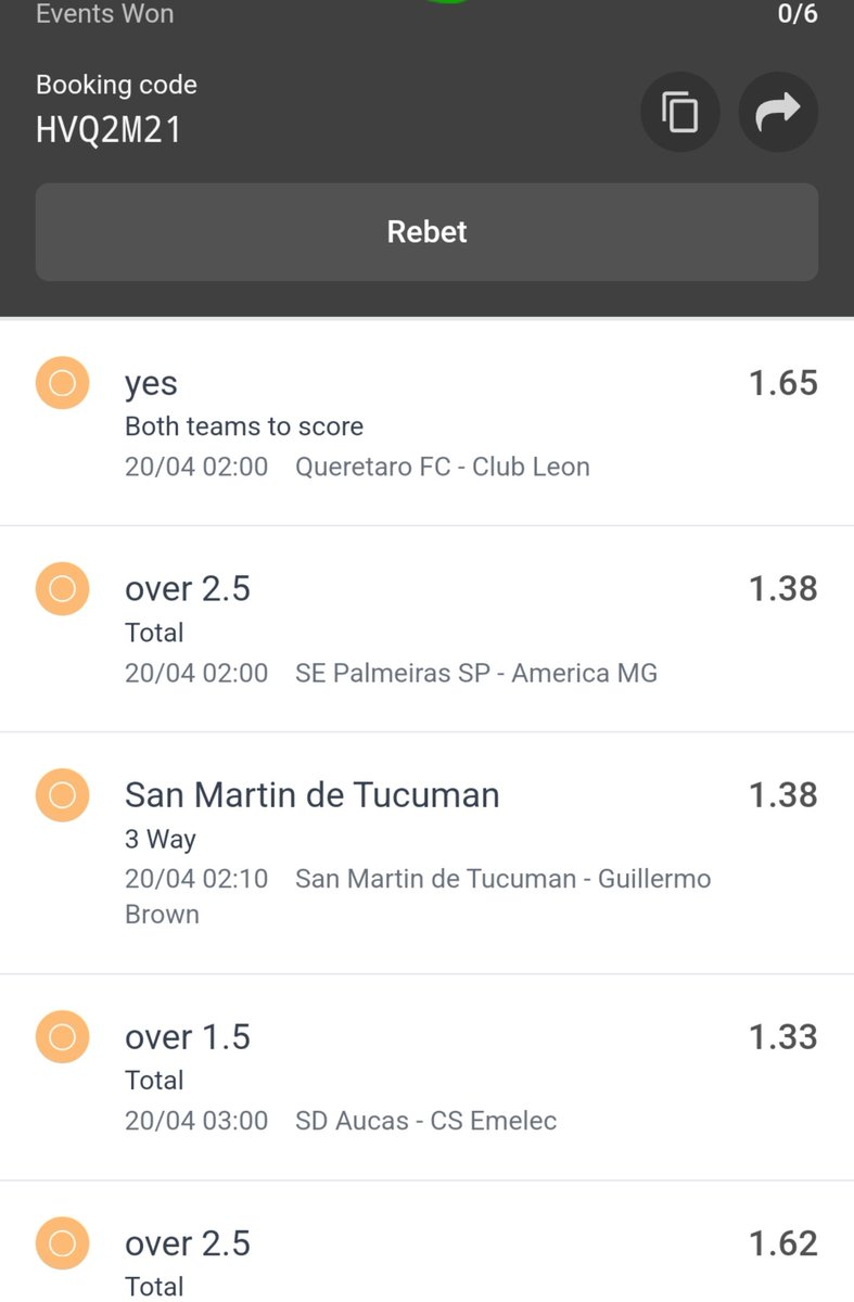 SURE BET OF THE DAY✅ 12+ odds Kick off 2 A.M 👇 odibets.com/share/HVQ2M21 👆 Click here to place bet