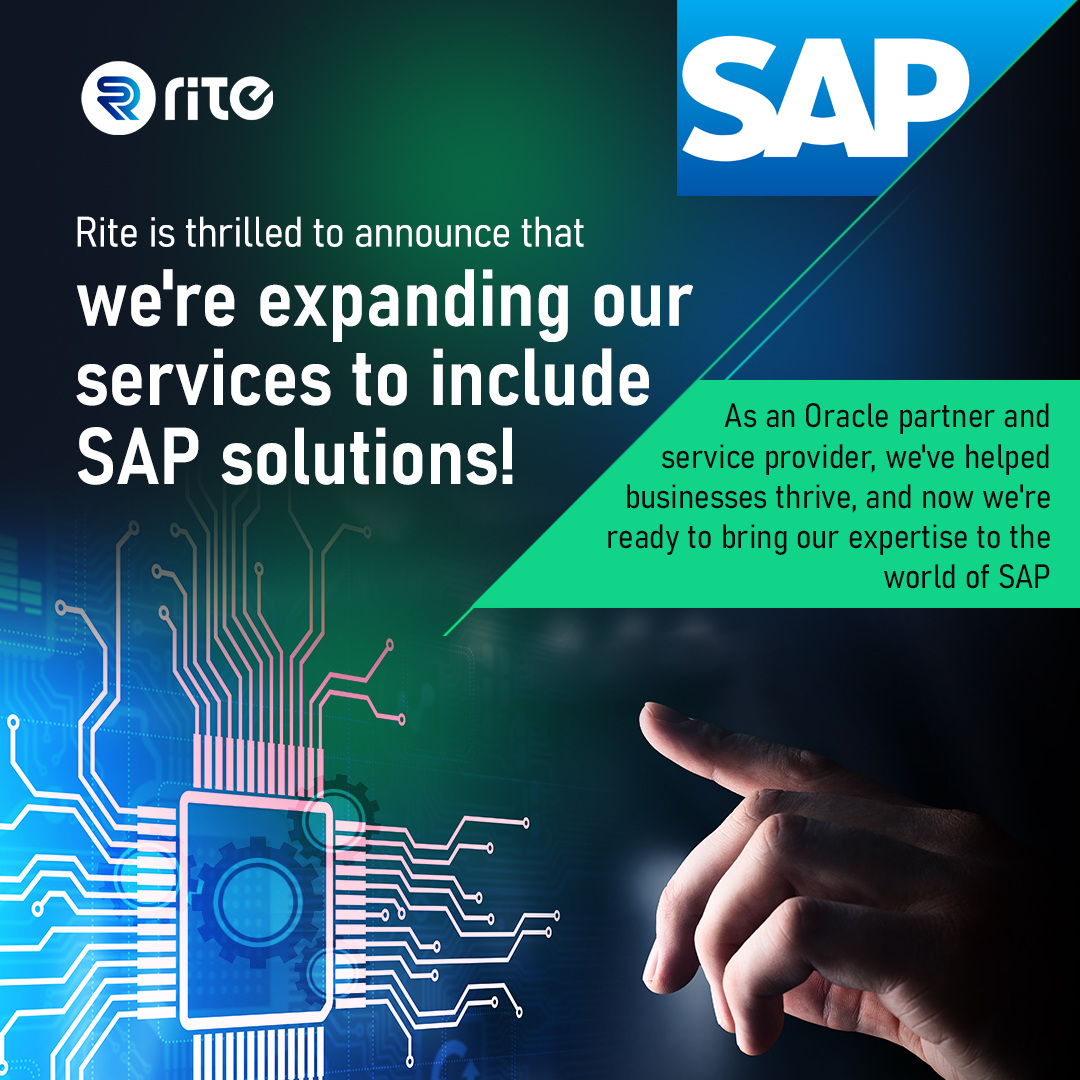 Rite is thrilled to announce that we're expanding our services to include #SAPSolutions. Count on our expertise to optimize the outcomes of your SAP projects for maximum success. Explore our services: hubs.li/Q02tv9fn0

#RiteSolutions #SAPServices #RiteSoftware