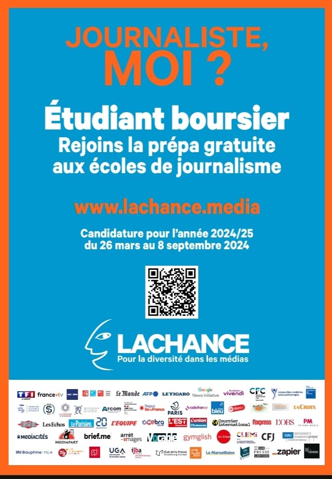 Les candidatures pour la prépa gratuite @lachance_media pour les concours d'école de journalisme sont ouvertes ! Pour candidater : lachance.media/candidature-la…