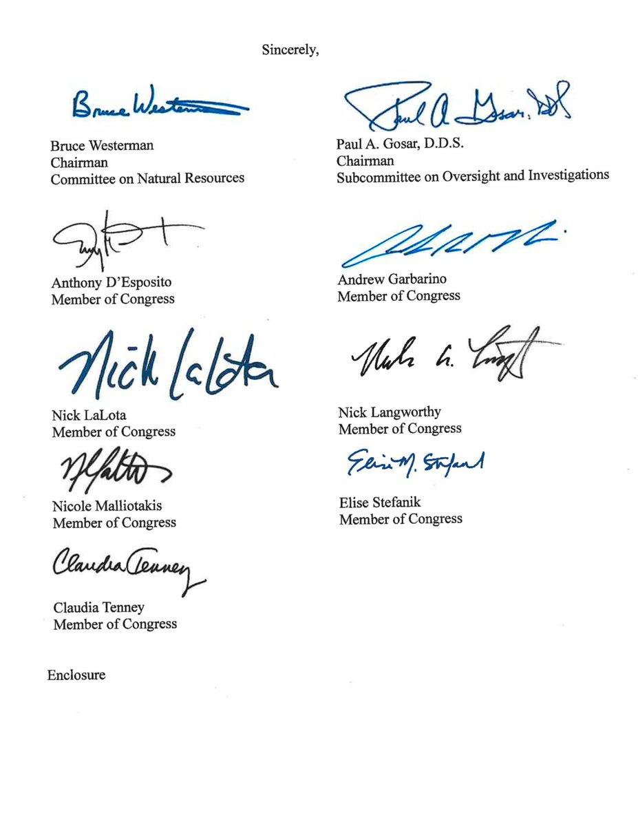 I joined @RepWesterman and @NatResources in demanding answers from top Biden advisors who decided to camp thousands of illegal immigrants at Floyd Bennett Field in New York.