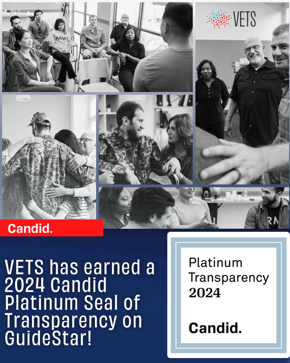 VETS has earned a 2024 Platinum Seal with @CandidDotOrg! Check out our #NonprofitProfile to learn more and make a difference with your support: guidestar.org/profile/84-195… #psychedelictherapy #veterans