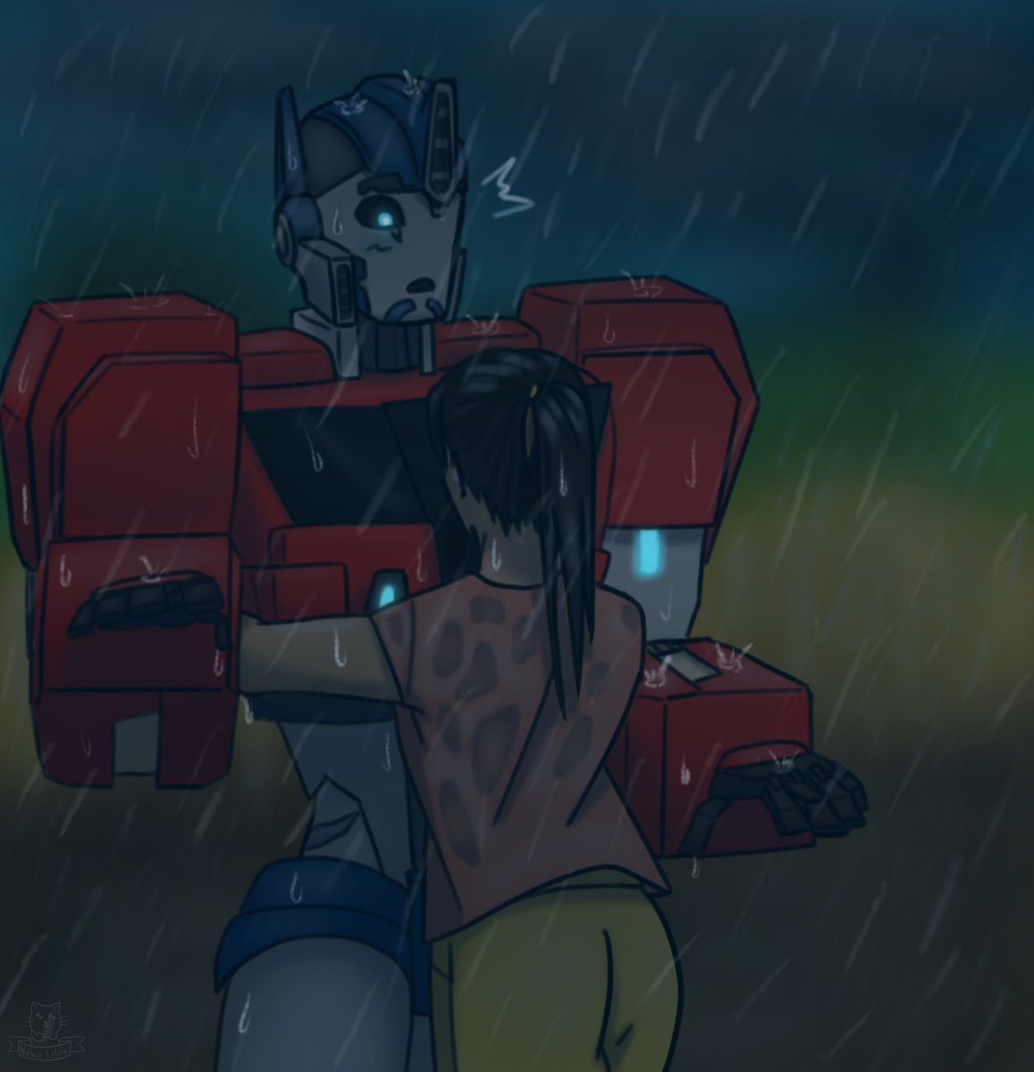 LiriyaPrime's tweet photo. Here is a new moment from the fanfic: 
 
       But instead of answering, I was hugged. In such a tight embrace that I feel the warmth of her body with every part of my body. She... So small.
https://t.co/8vTM7eWhNO

#myart #myoc #transformersprime #au #Fanfic #fanfiction https://t.co/x58H9np4VY