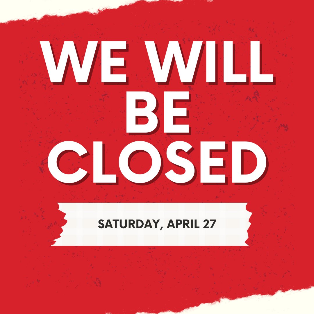 We will be closed on Saturday, April 27 due to our Brown's Mill Cemetery cleanup project.